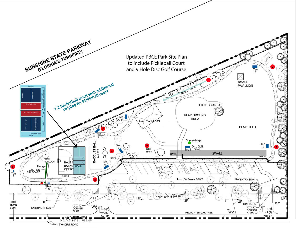 Park Fundraiser Pickleball Court and Disc Golf Course Palm Beach